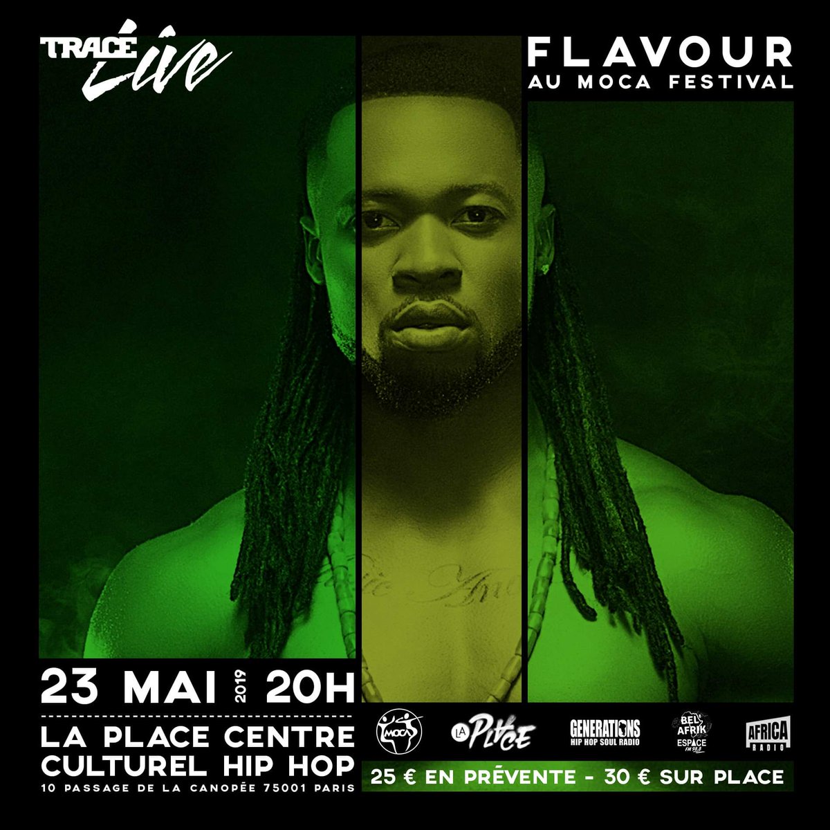 Concert à ne pas manquer le Trace Live de #Flavour ce 23 mai au centre culturel La Place...avez-vous pris votre place ? #BelAfrik #naïja