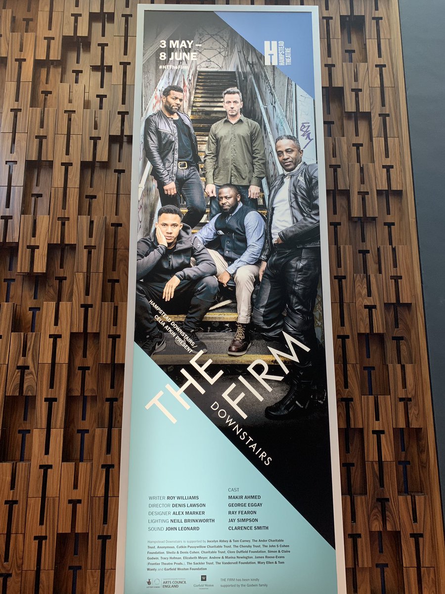 nicholaspinnock's tweet photo. ... So! Y’all need to go see #TheFirm @Hamps_Theatre. This tremendously electric play written by @royboywilliams features a stunningly powerful performance by @ray_fearon and an extremely strong cast of @MakirAhmed #GeorgeEggay #JaySimpson @clarencesmiff. It’s a #MustSee! https://t.co/h3IO04PHmL