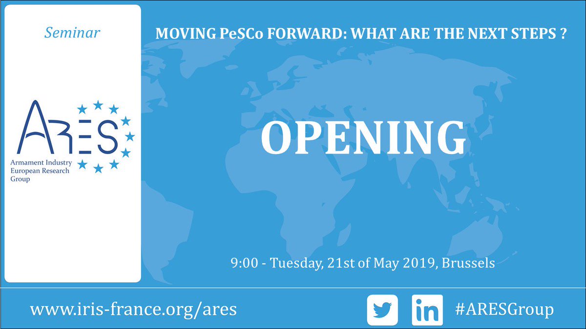 AresGroup_EU's tweet photo. 🎙️ #AresSeminar – Our seminar dedicated to #PESCO is about to start, with the opening statement being delivered by the chief executive of the #EUDefenceAgency, Jorge Domecq, following @jpmaulny's introduction. https://t.co/zMGdFVGcAw