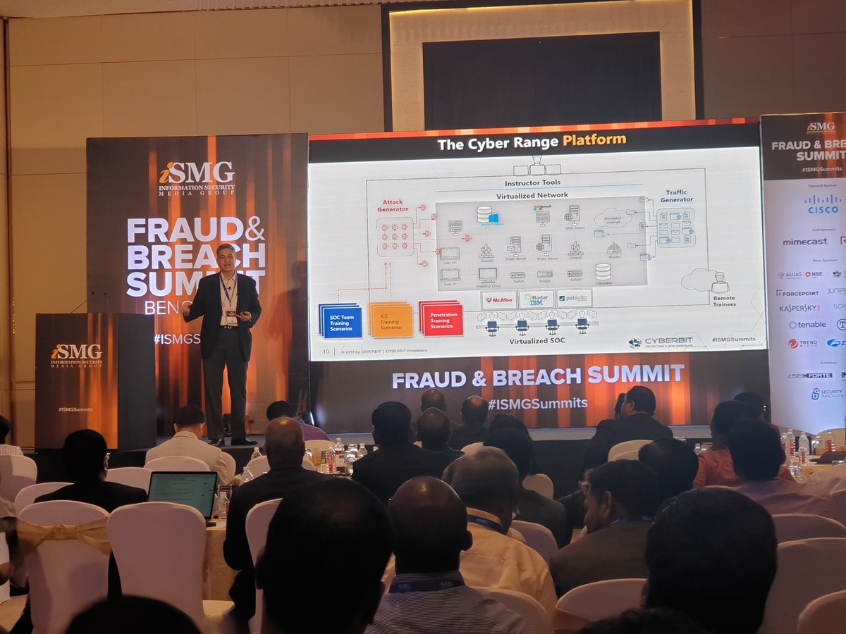 Rakesh Kharwal <a href="/CYBERBITHQ/">Cyberbit</a> in session at Fraud &amp; Breach Summit #ISMGSummits #ismg #fraud #breach #bengaluru