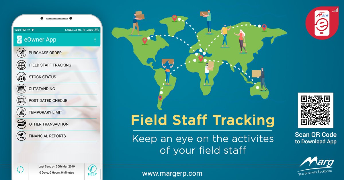 Your business needs your attention! Keep a track of all the activities of your field force to ensure 100% perfection and productivity. Download Today! #MargERP eOwner Mobile App. 
Explore More: me9.in/ow
Call for a free demo: 9555061626
