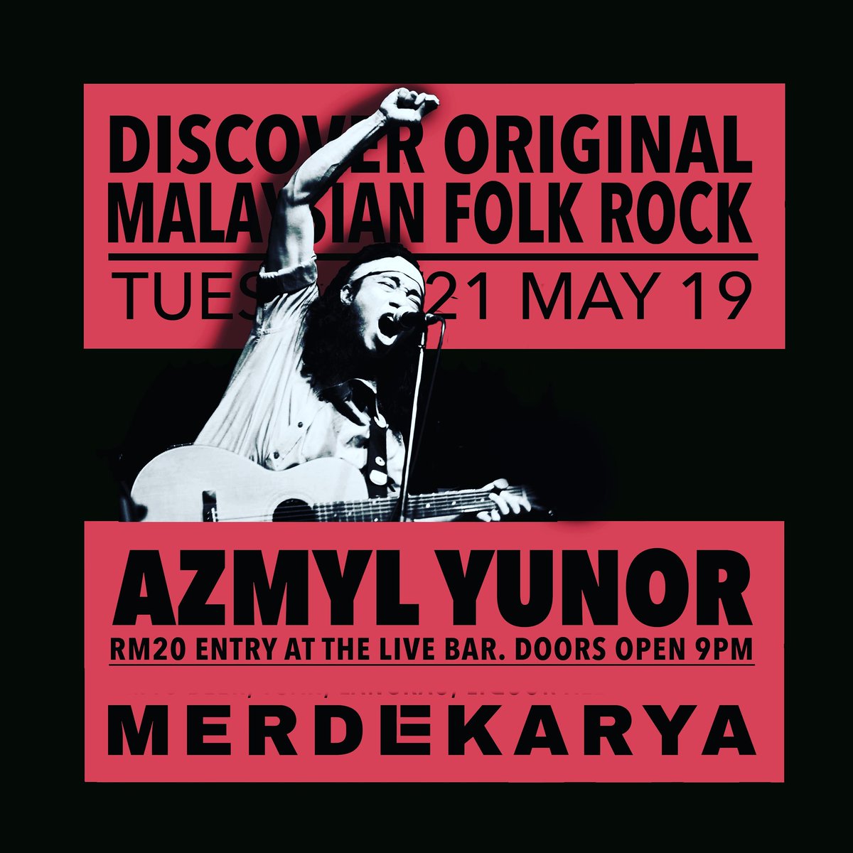 azmyl's tweet image. #PJ Tues 21 May @merdekarya solo folker w/ #AYOP slinger N.R.Lohan guesting! 9pm/RM20! @twt_gig @postagig @twt_muzik @twt_seni @junklistMY @Jenn_Thompson @JuiceMy @kakiseni @thedailyseni