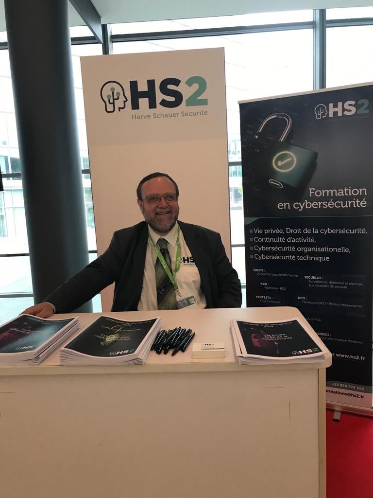 HS2formation's tweet photo. Rejoignez @Herve_Schauer @HS2formation 👩🏻🎓👨🏻🎓 sur le stand D7 aux #ISDays #ISDays2019 hébergés par @ICTSpring #ICTSPRING #ICTSPRING #Luxembourg . Conférence « Gestion de risques en #cybersécurité et #ISO27005 » à 14h30, avec de l’#EBIOS2018 dite #EBIOSRM aussi 🤫 https://t.co/Y1NL4o3jMD