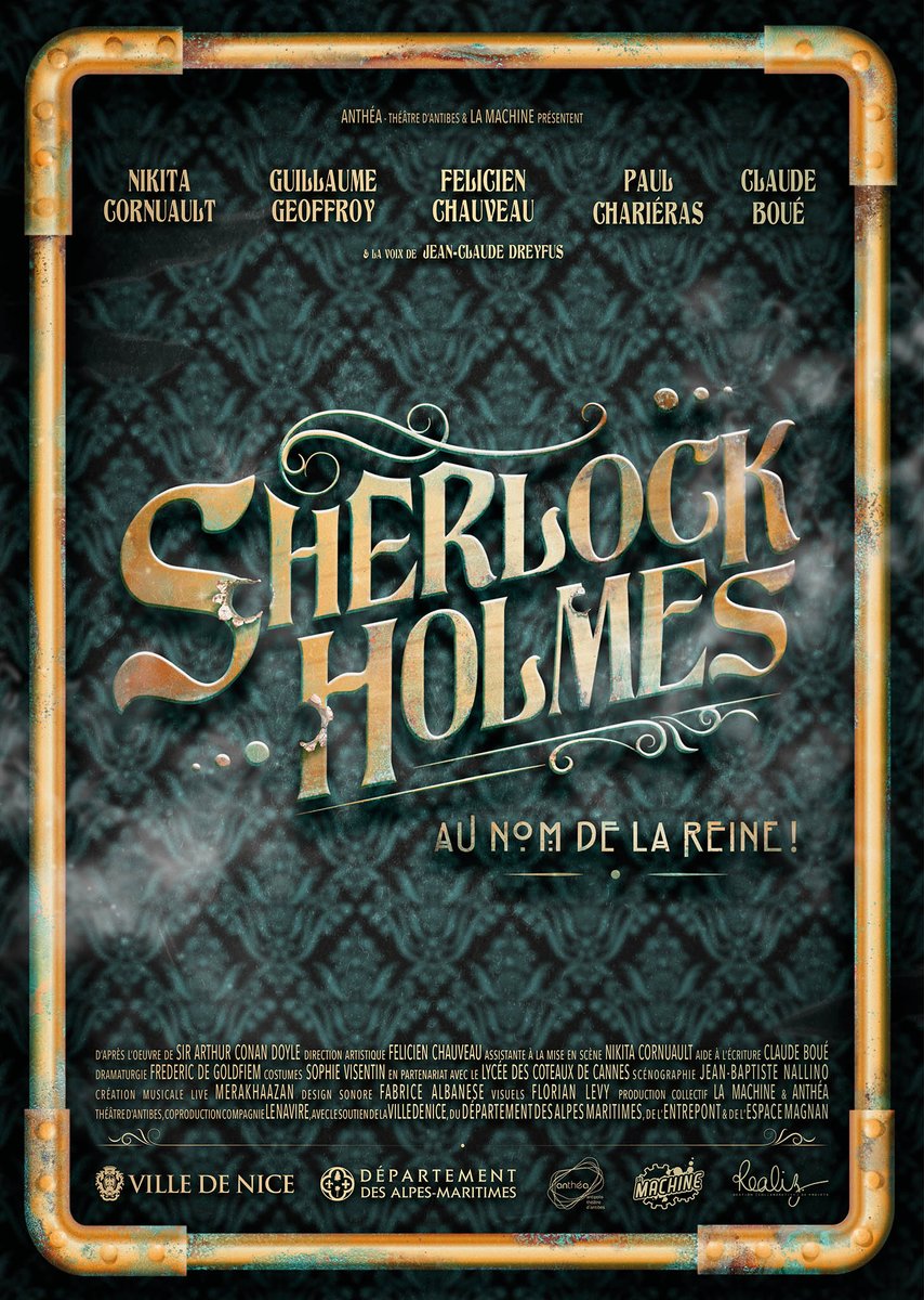 La Machine poursuit son méticuleux travail d'adaptation théâtrale avec "Sherlock Holmes, Au Nom De La Reine !" du 8 au 24 janvier 2020 <a href="/theatreanthea/">théâtre anthéa</a> puis @LaBulleMagnan en février. 

Une équipe que je suis fier de retrouver.