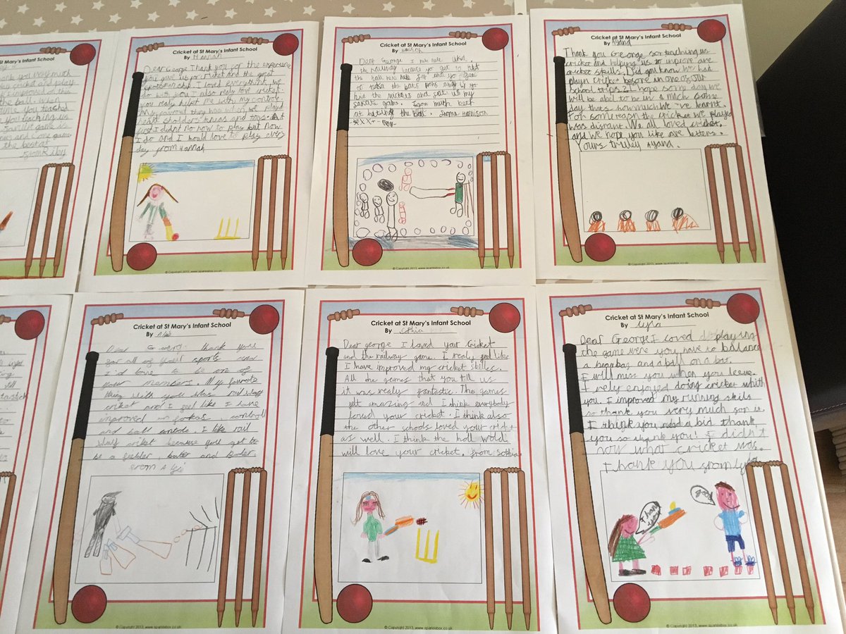 gsetters92's tweet image. “I didn’t know what cricket was, and now I want to play it everyday!”🏏

Some very kind and thoughtful thank you cards from the children at St Mary’s Infant School in Witney 👍

So pleased to see the children loving their @Chance2Shine sessions this term 👏

#PowerOfCricket