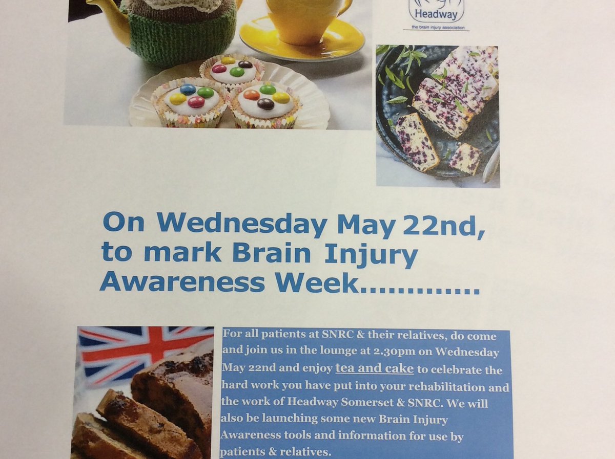 Brain injury awareness week at SNRC in association with headway #workingtogether #BrainInjuryAwarenessWeek <a href="/SomNeuroRC/">SNRC</a> @MusgrovePark <a href="/HeadwayUK/">Headway - the brain injury association</a> @ladybakerkent <a href="/Jaynesc68/">Jayne Cooper</a>