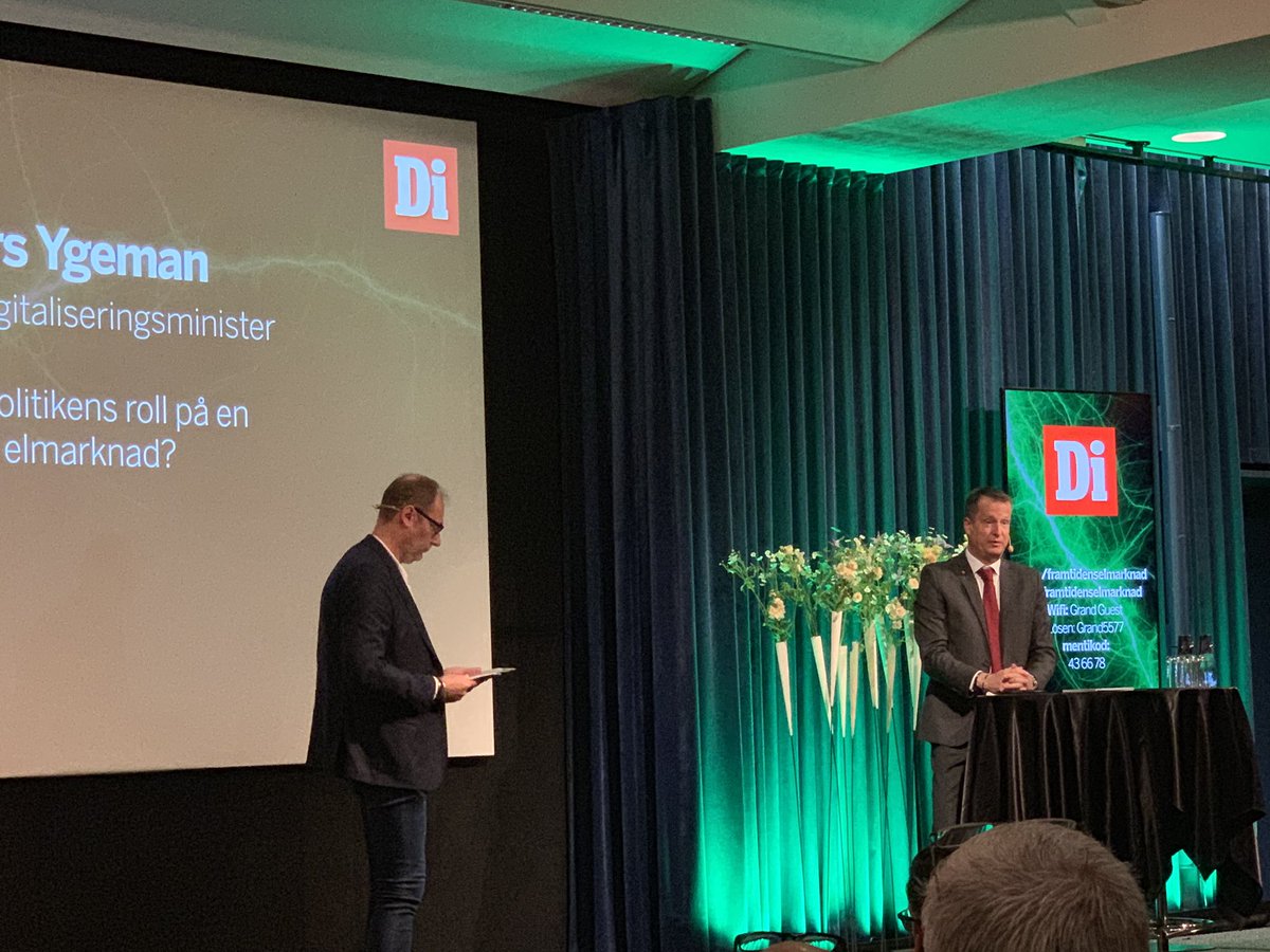 ”Vi måste arbeta tillsammans för att klara klimatöverenskommelsen” säger <a href="/Ygeman/">Anders Ygeman</a> 🌱 #diframtidenselmarknad