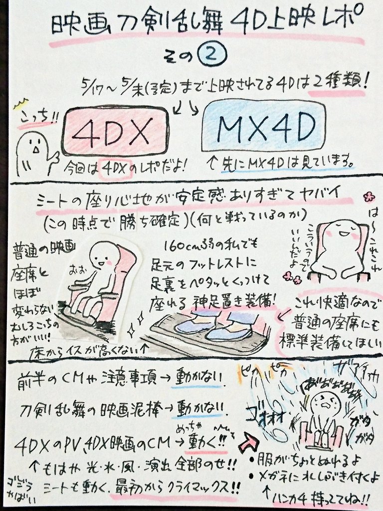 きさみ3 映画刀剣乱舞4d上映レポのような感想 4dx版 4dx シートの座り心地が良い 演出がほどよい 酔いやすいなら4dx 子供連れなら4dx 初見と行くなら4dx 座席振動が細かい 酔い止めは飲んで 楽しい Mx4dと4dxを比較しての説明多め きさみ3 映画刀剣乱舞4d上映レポのような感想 4dx版 4dx シートの座り心地が良い 演出がほどよい 酔いやすいなら4dx 子供連れなら4dx 初見と行くなら4dx 座席振動が細かい 酔い止めは飲んで 楽しい Mx4dと4dxを比較しての説明多め
