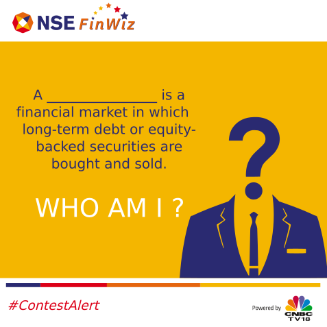NSEFinWiz's tweet photo. #ContestAlert. Guess the word and stand a chance to win Amazon gift vouchers.

Follow these steps,
1. Follow us
2. Retweet
3. Write your answers in the comments section.
4. Tag your friends
@NSEIndia #contestalertindia #contests #contestindia https://t.co/4Zf0iqBSnA