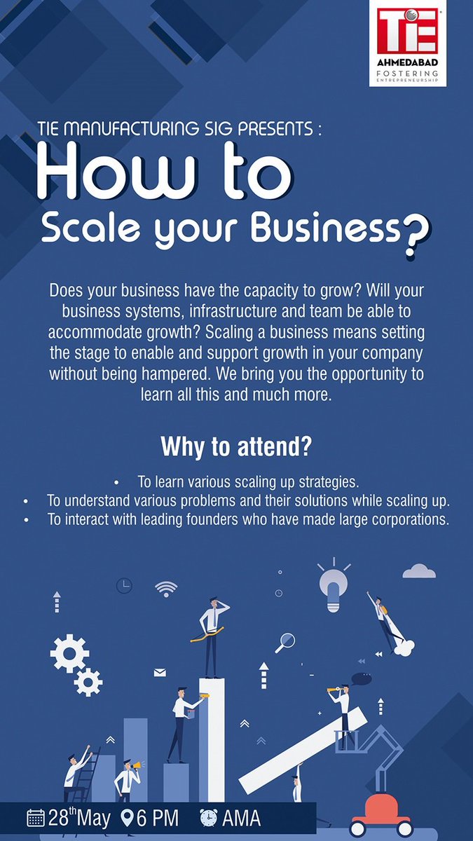 Does your business have the capacity to grow? Scaling a business means setting the stage to enable and support growth in your company without being hampered. We bring you the opportunity to learn all this and much more. Register here - hub.tie.org/e/how-to-scale…