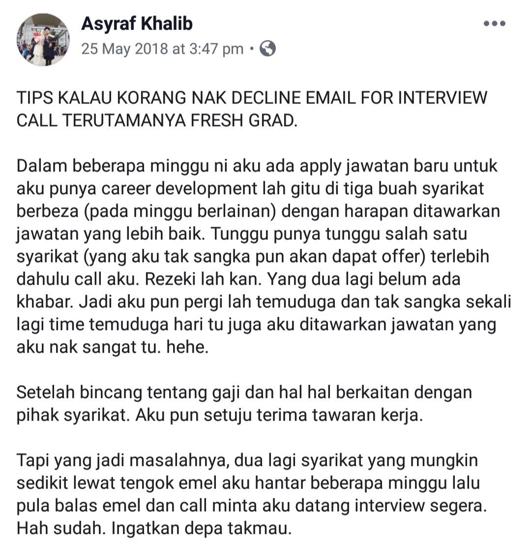 Work Amp Co Resumemurah On Twitter Kredit Asyraf Khalib