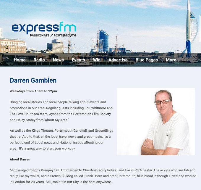 Join me live on @ExpressFM  with Darren Gamblen from 11pm for a sneak preview of my next single!  And<a class="tags" target="_blank" title="On Twitter" href="/?out=eyJ0eXAiOiJKV1QiLCJhbGciOiJIUzUxMiJ9.eyJpYXQiOjE3MjYwNTg1NTcsImlzcyI6InR3cG9ybnN0YXJzLmNvbSIsIm5iZiI6MTcyNjA1ODU1NywiZXhwIjoxNzU3NTk0NTU3LCJyZWRpcmVjdF91cmwiOiJodHRwczovL3R3aXR0ZXIuY29tL0V4cHJlc3NGTSJ9.czjUA-mWjPgK_Ci6CA-5KUqzIt0w1Vi8f6Kx9sj4SGZ3F-JslOYzvAykcr_2bAoESbG1Og9hWObFKbFTbBqDXQ">@ExpressFM</a><a href="/tag/portsmouth"class="tags"><span>#portsmouth</span></a>