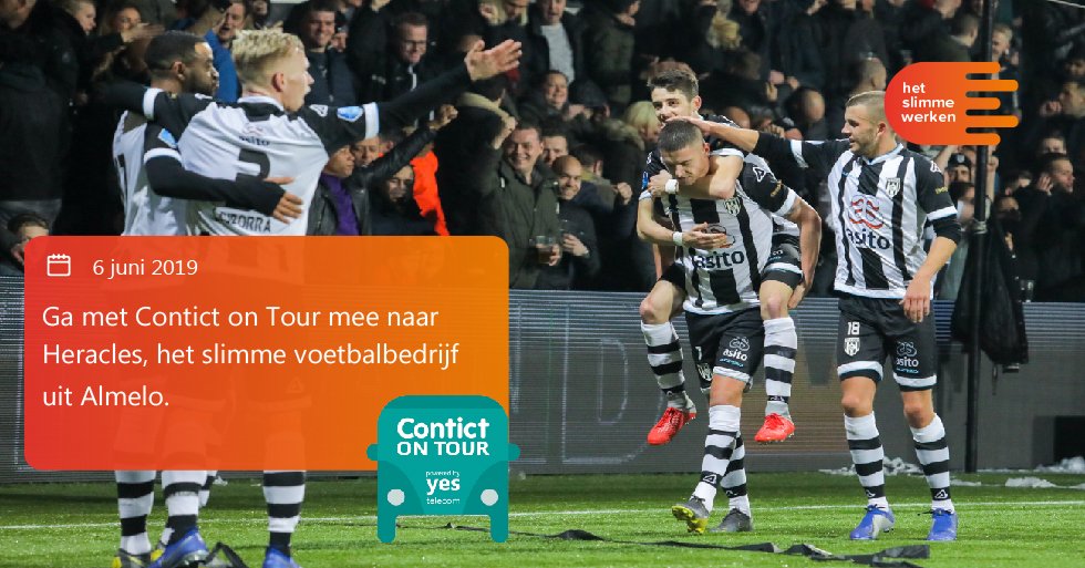 Nog enkele plekken beschikbaar‼Ga mee op 6 juni met onze Contict on Tour naar <a href="/HeraclesAlmelo/">Heracles Almelo</a>. en neem een exclusieve kijk achter de schermen bij dit slimme voetbalbedrijf! Meld je snel aan, vol=vol ➡ bit.ly/2vdtErq