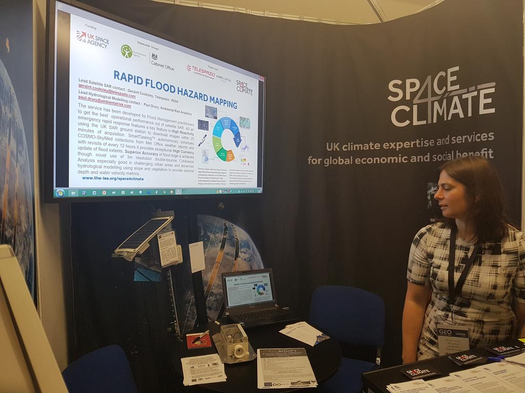 Sophia__Burke's tweet photo. Thanks to @turner_briony to allow us to join her today at @Space4Climate at @GEOBusinessShow talking about #ecoactuary #freestations #waterworld @policysupport @markmulligan @kclgeography @NAIAD2020 with the other great EO @Space4Climate projects https://t.co/yB3wv2Rg0k