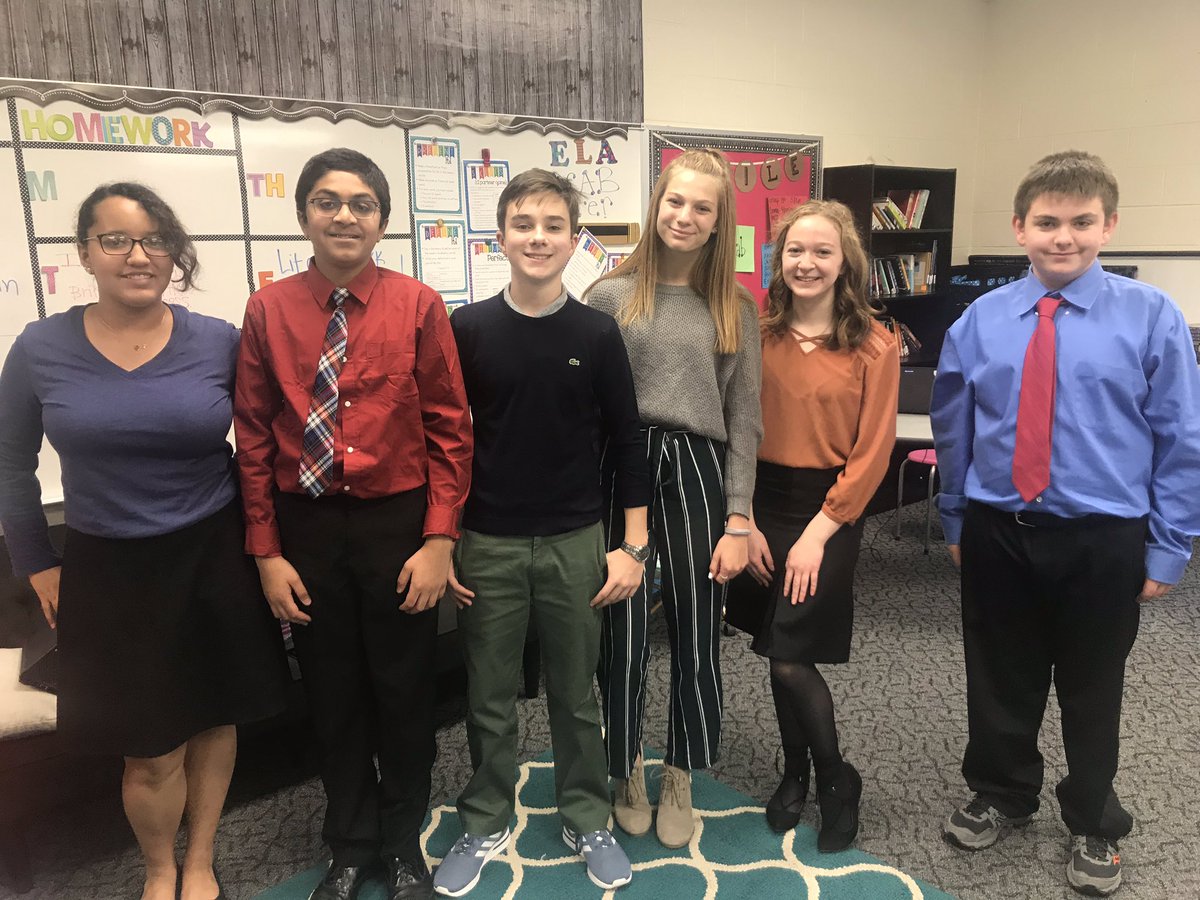 elf9779's tweet photo. Education is the passport to the future, for tomorrow belongs to those who prepare for it today... So proud of my 8th graders dressing for success, and for them working hard in the mock interviews! Almost there Class of 2019! #hcmstigers157c https://t.co/5fdpMI2BNr
