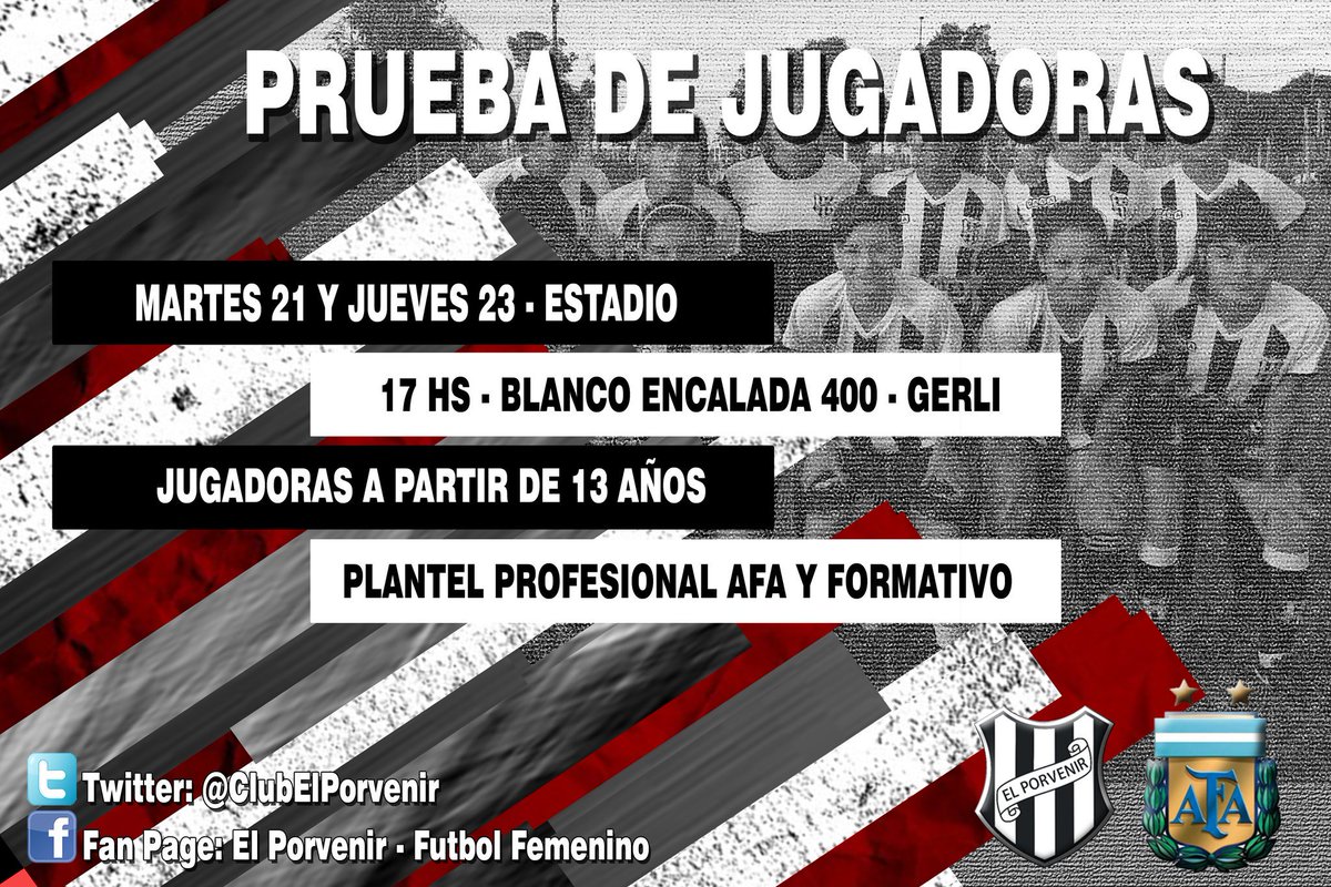 ClubElPorvenir's tweet photo. #ATENCION
La prueba del día de la fecha que postergada para el jueves....
Esperamos a todas las jugadoras para poder ser parte del equipo. https://t.co/xAdXijxhRv