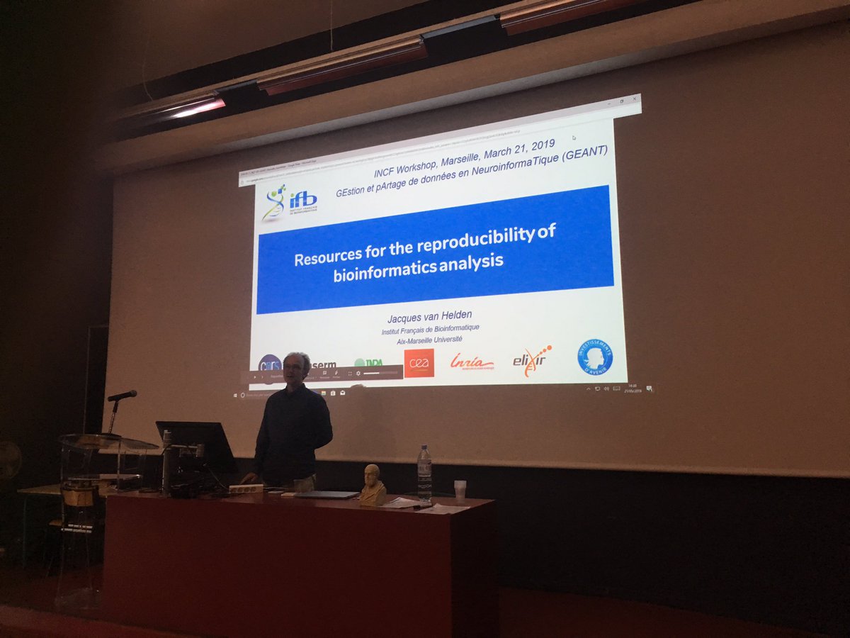 cmaumet's tweet photo. From neuroinformatics to bioinformatics with Jacques van Helden #geant19 https://t.co/nrmRTITUbC