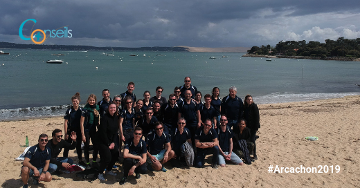 conseils_plus's tweet photo. [#InsideConseilslus] 📸 Séminaire annuel à @Arcachon ! Contrairement au beau temps, la bonne humeur était au rendez-vous. On en a donc profité pour redéfinir les #valeurs du cabinet, à l'image du weekend passé… 👉 #audace #convivialité #expertise #solidarité 🚀#arcachon2019 https://t.co/6FgmJmLfmu