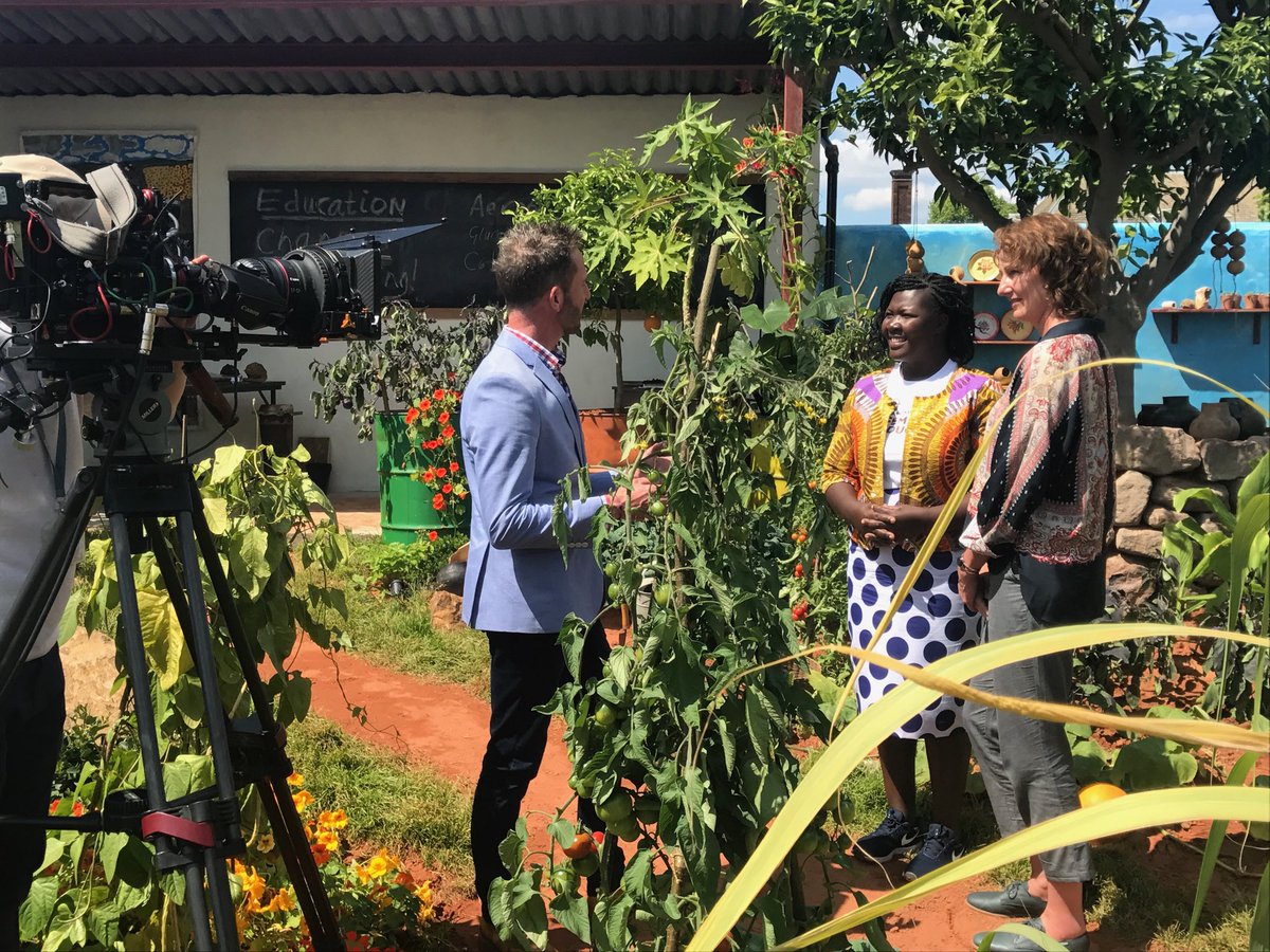 Eden Project A Great Media Buzz At The Camfed Garden As c S Nickbailey365 Chats To Clarah Zinyama Of Camfed From Zimbabwe And Designer Jilayne Rickards At The Gold Medal Winning African