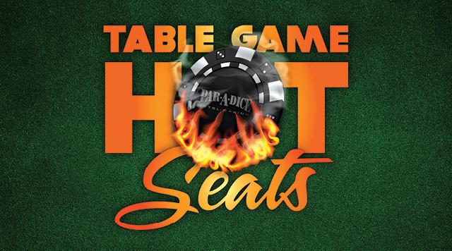 paradicecasino's tweet photo. Tuesdays in May, win your share of $1,500 in chips with our Table Game Hot Seats! Drawings take place every half hour starting at 6pm-- if the winner is at your table, EVERYONE WINS! #TableGameHotSeats #TableGameTuesday #ParadiceCasino https://t.co/1vq6cXeAKh