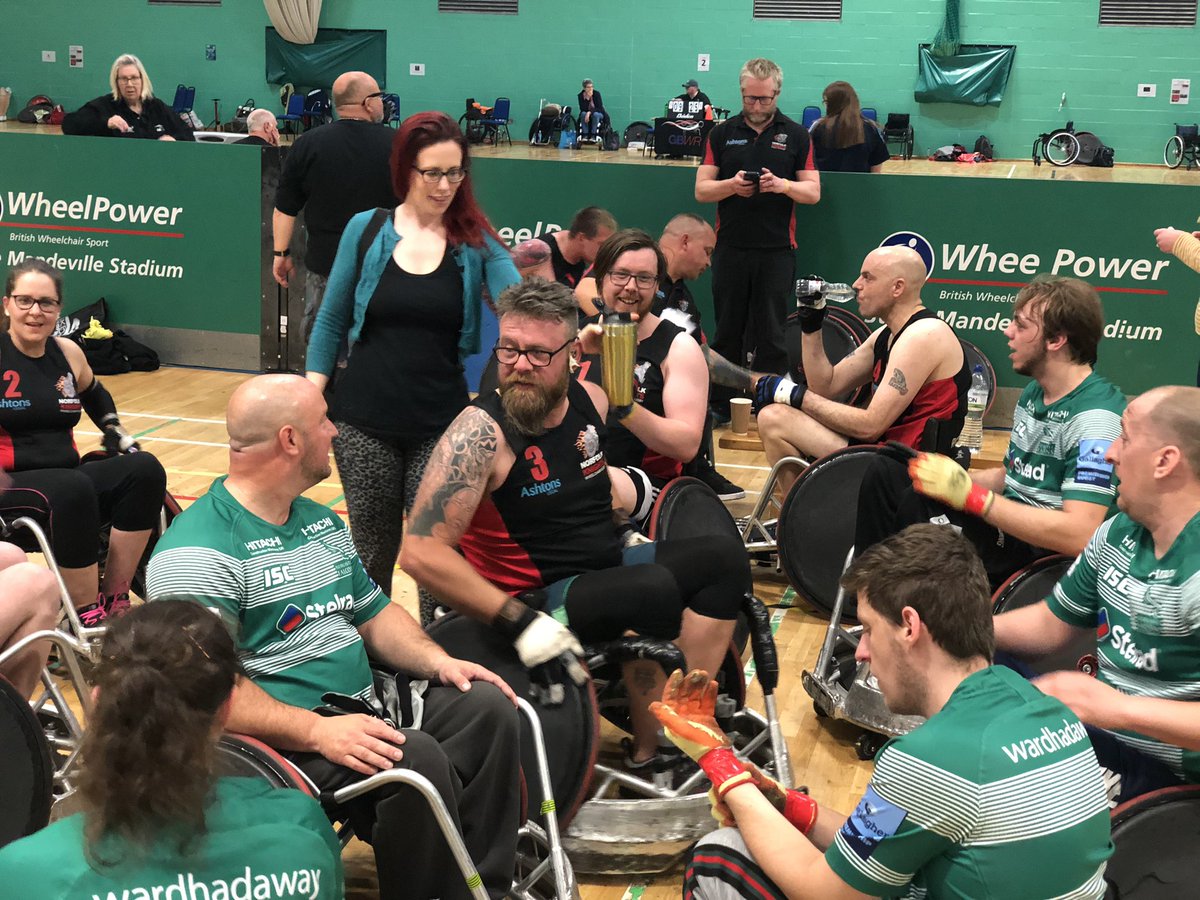 Amazing weekend with at the #rugbyfives competition. It was our first tournament and through hard work and planning we managed to get the final and be narrowly beaten 15-16 by Norwich Knights. Loved it  #bigmickarm #wheelchairrugby #wheelchair #wheelchairsports #newcastle
