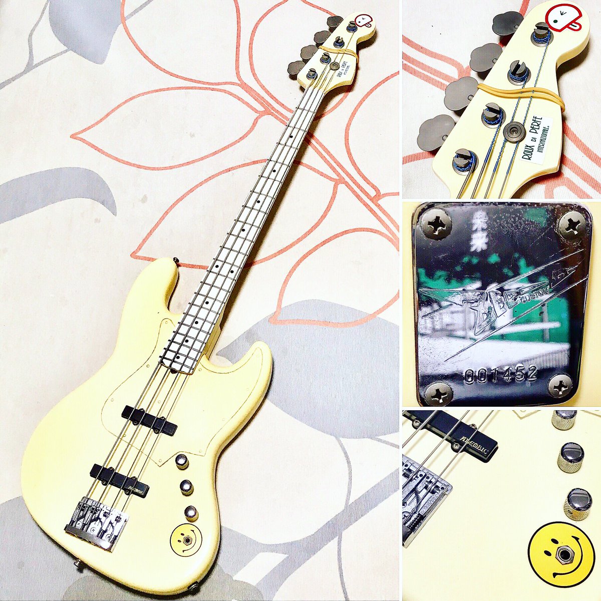 naninobu713's tweet photo. 今更ですが😅なにぬねの愛機「シロちゃん」(electric Bass)です❣️
振り返れば高校2年の夏休み最後の日に南森町のKeyにてゲッとん☺️指板を白に塗ったのとピックアップをアレンビックにしたのはモチロンあの方の影響ですイヤホンマ❣️
#zep2 #electricbass #jazzbasstype
#alembic #未来 #rouxdiperfe https://t.co/Kh2zhXn6Ie