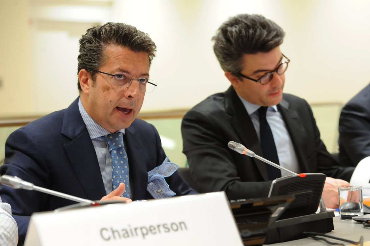 OSCE_Serbia's tweet photo. Amb.Orizo during the 2018 #ProgrammeBudgetPerformanceReport and the 2020-2022 #ProgrammeOutline presentation in Vienna, disussing Photo: Micky Kroell/OSCE https://t.co/jDwQ2Ova5G