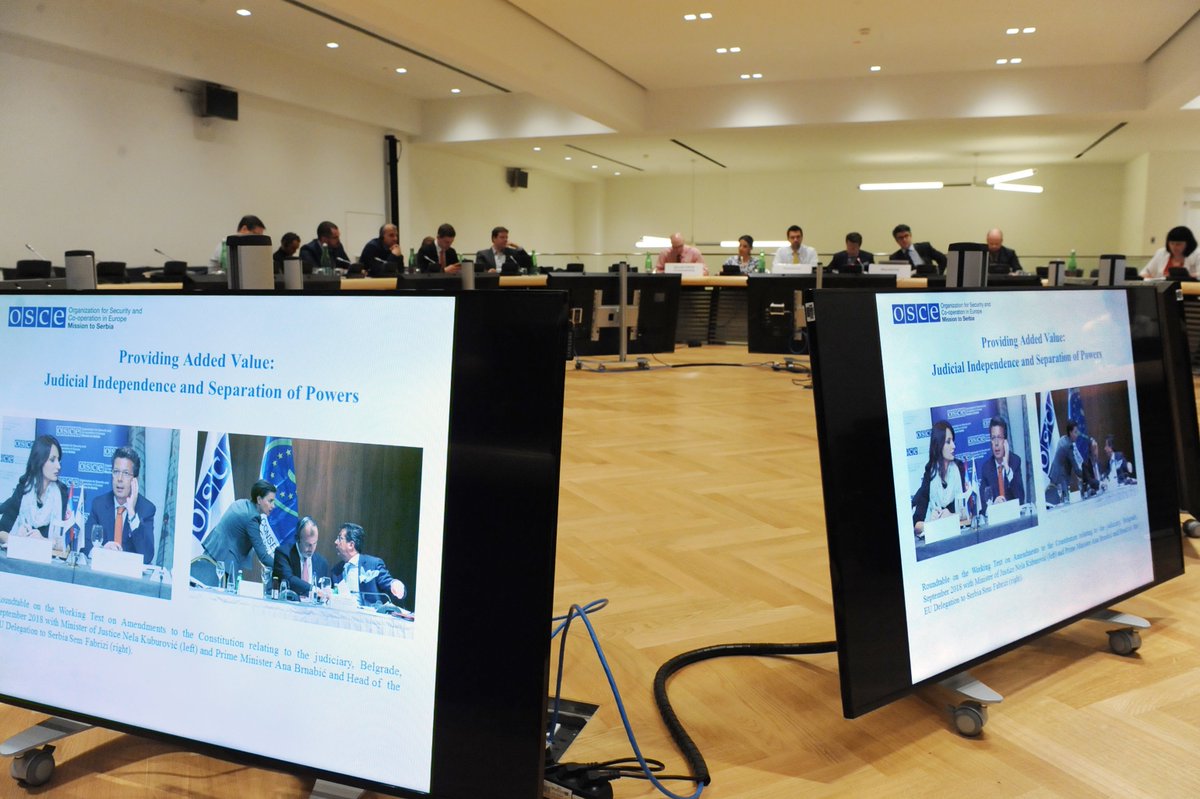 OSCE_Serbia's tweet photo. Amb.Orizo during the 2018 #ProgrammeBudgetPerformanceReport and the 2020-2022 #ProgrammeOutline presentation in Vienna, disussing Photo: Micky Kroell/OSCE https://t.co/jDwQ2Ova5G