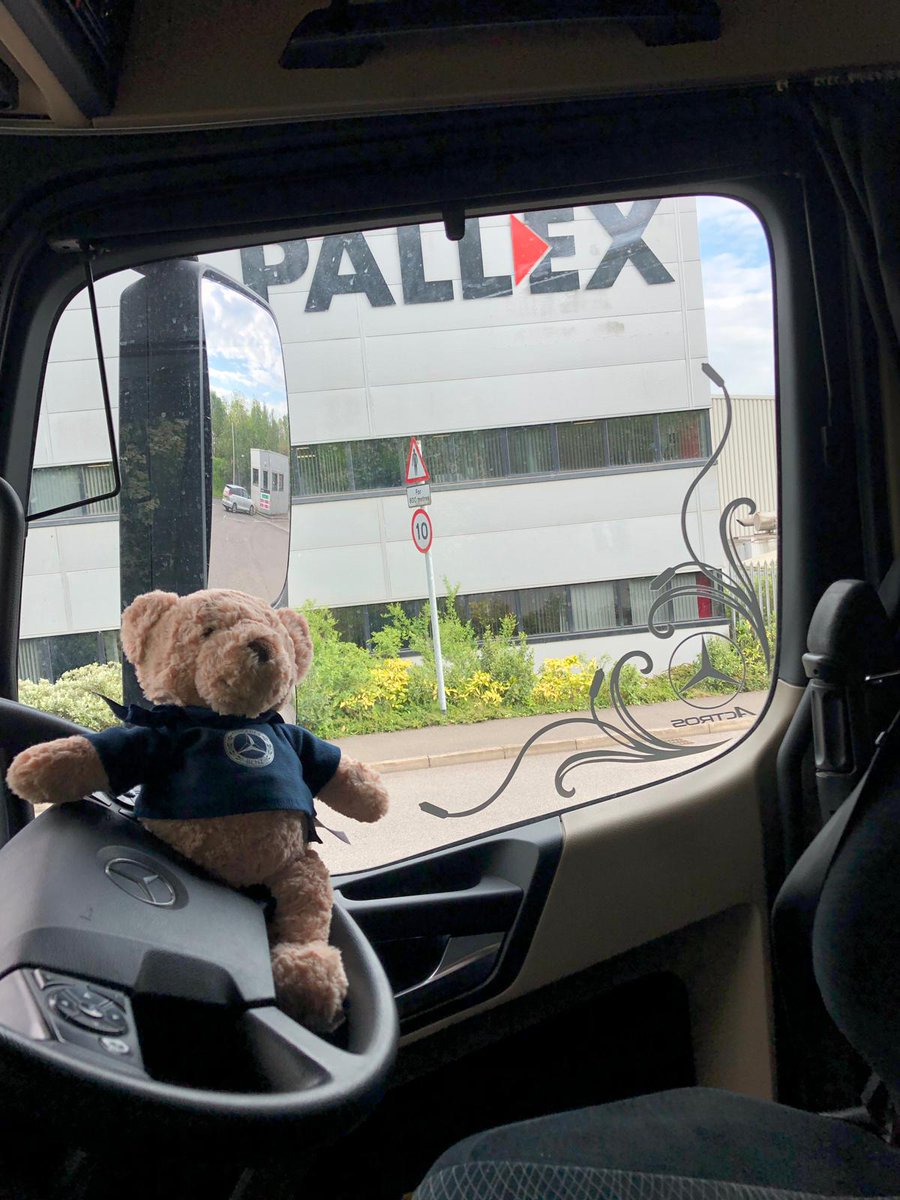 #Mercedesthebear is off helping one of our drivers this week, yesterday they dropped the trailor off at @PallExGroup ready for an early morning load