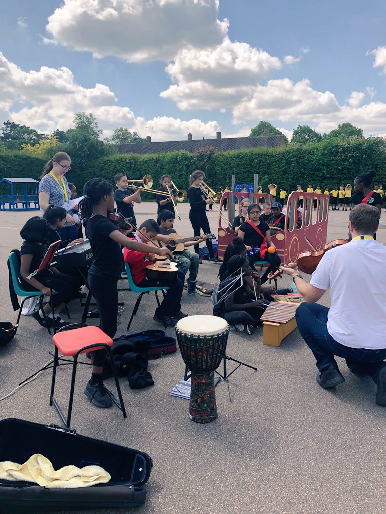 Just 1 day to go until our gifted and talented performance. Here's our brilliant band rehearsing the piece they composed together with <a href="/ValentineNeil/">Neil Valentine</a>.  @4Motiondance <a href="/LynchHillSchool/">Lynch Hill School Primary Academy</a>