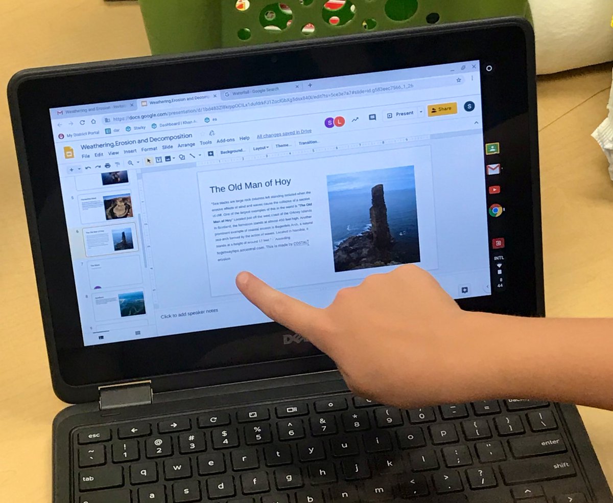 tricia_fusco's tweet photo. Students are researching the effects of Weathering & Erosion on our Earth. They are collecting their research findings within Google Slides to share with their peers. #PBCTrailblazers #VikingVoyage19 @PBCtrailblazers https://t.co/2QS3XITvhC