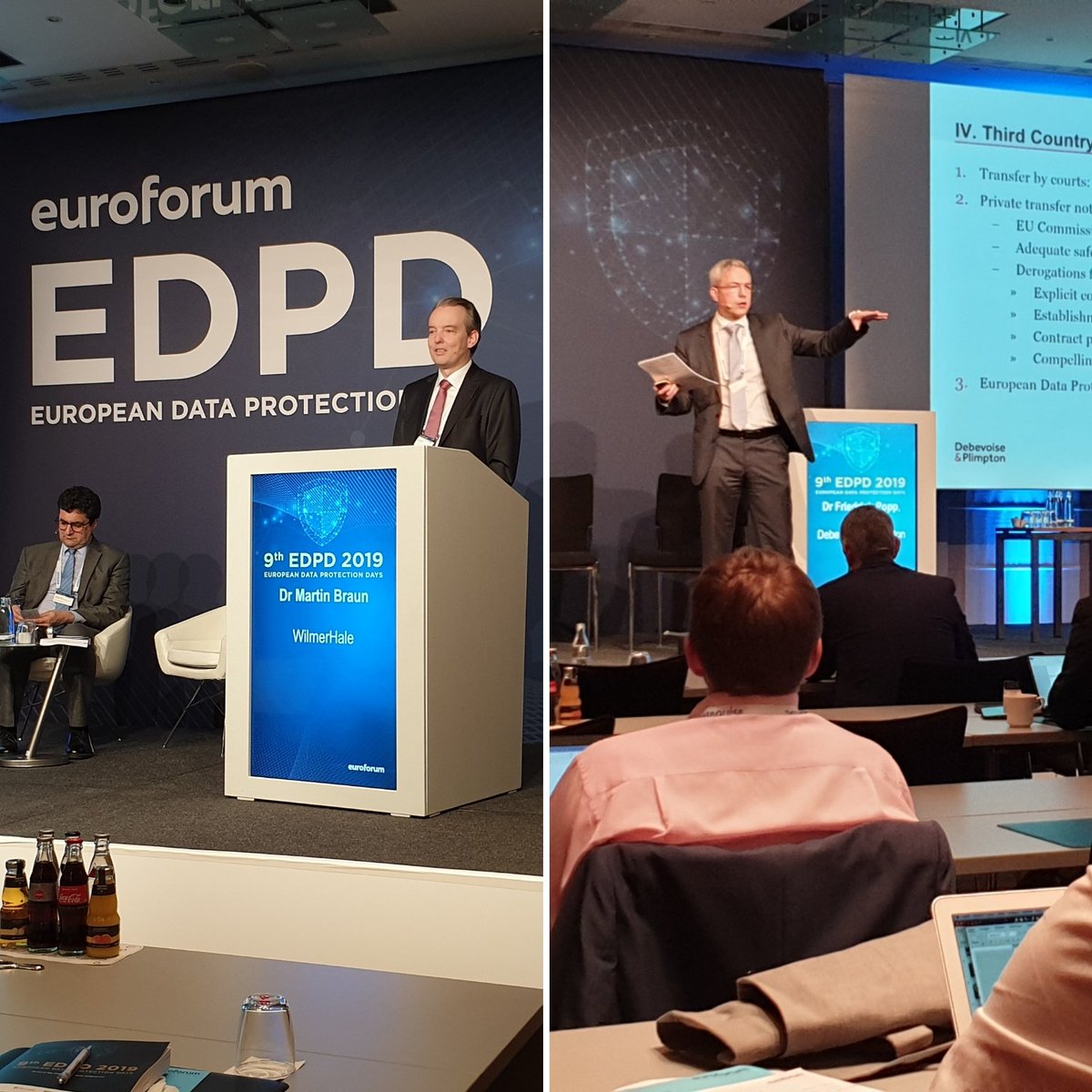 legal_live's tweet photo. After the lunch break we continue #EDPD19 in two parallel sessions with Dr Friedrich Popp @Debevoise and Dr Martin Braun @WilmerHale https://t.co/BzT12y7F9A