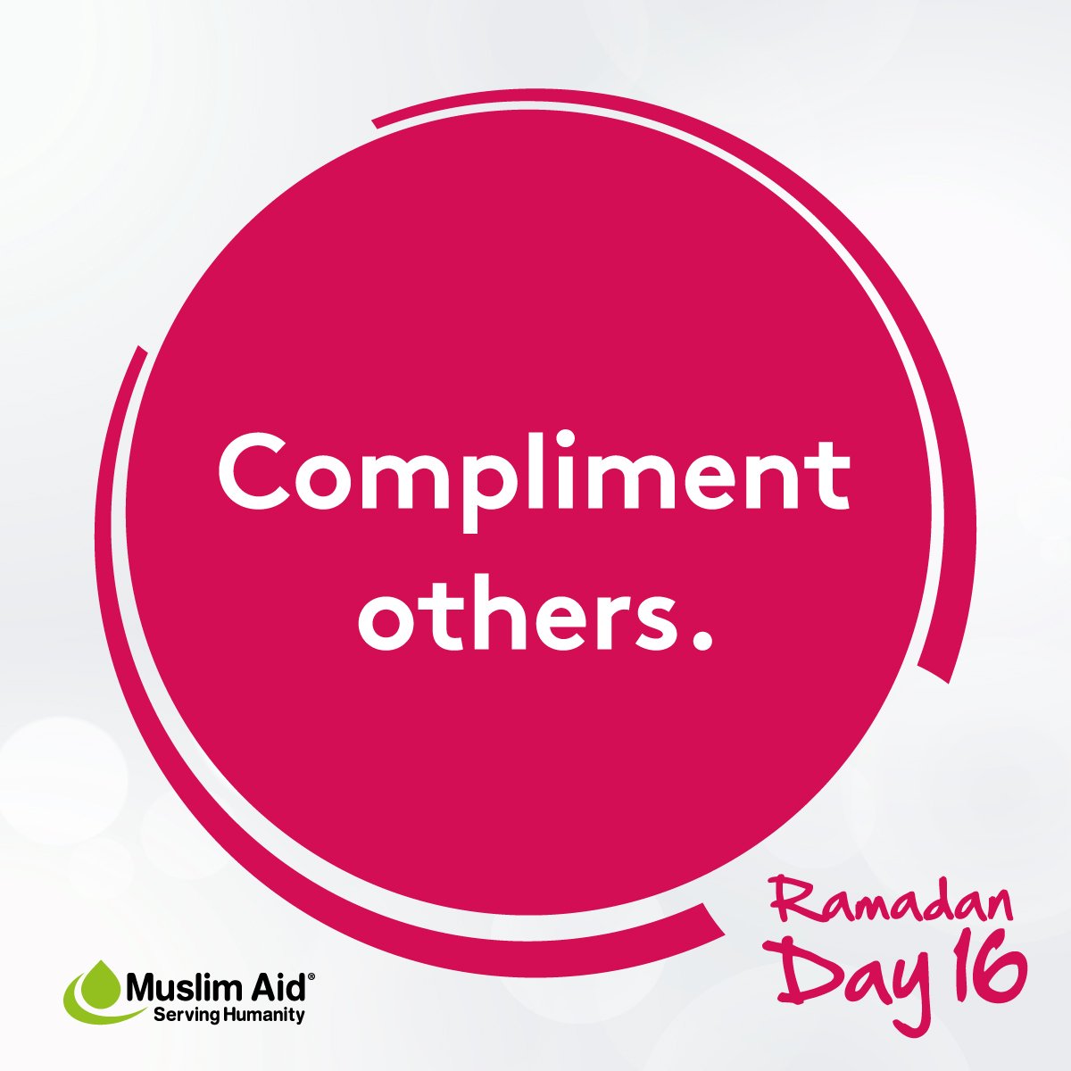 Muslim_Aid's tweet photo. A few thoughtful sentences can make someone's day. Compliment others and enjoy their pleasantly surprised reactions.

#30GoodDeeds https://t.co/bk1CDqm1vI