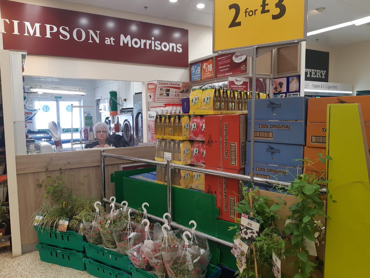 Spot the Timpson shop in Morrison’s. For clarity we aren’t now selling flowers, crisps and soft drinks!
