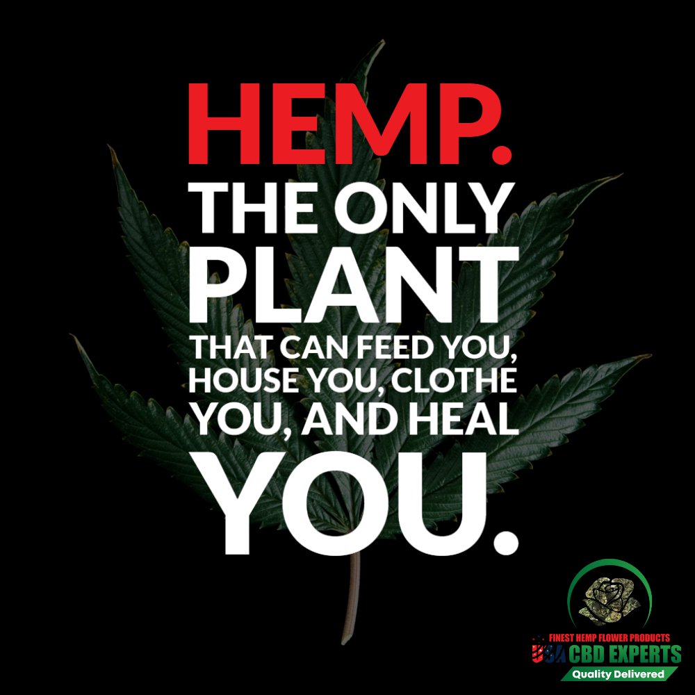 experts_cbd's tweet photo. Hemp. The only plant that can feed you, house you, clothe you, and heal you.

#usacbd #cbd #cannabis #hemp #hightimes #cbdvape #dabs #cbdheals #life #dank #organic #cbdcommunity #natural #healthandwellness #healthmatters https://t.co/MMfFGHb7O1