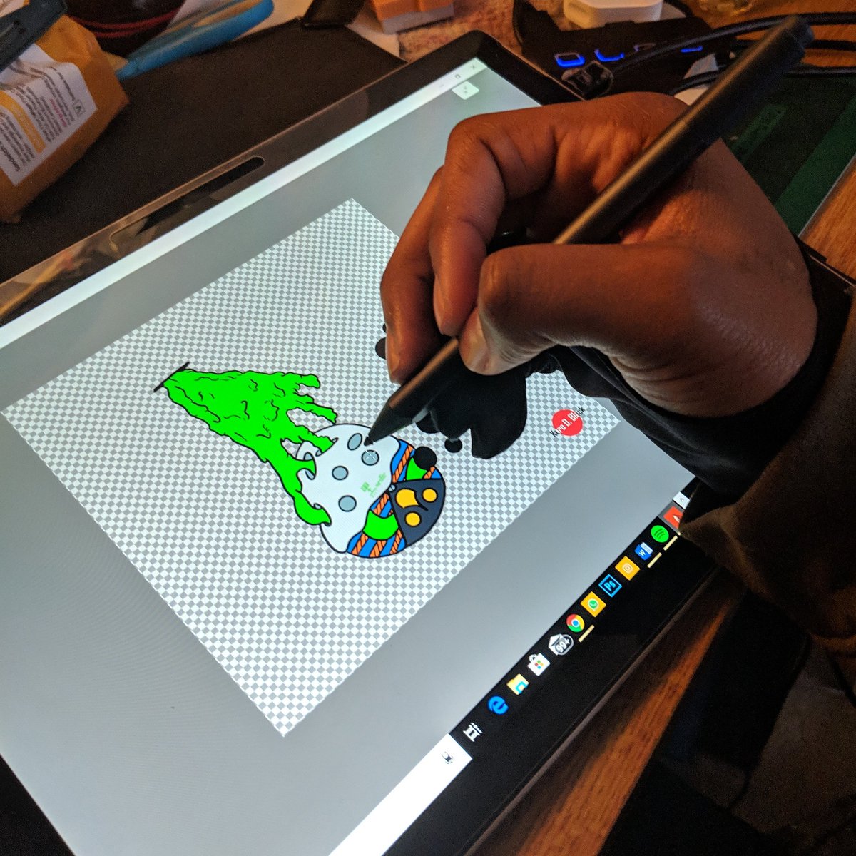 kuroDBlack1's tweet photo. Engine powered by #slime
#laptop #photoshop #digital #digitalart #sketchbook #surfacepro #feedyourartist #abstractart #futuresticker #artistsoninstagram #abstracttattoo #green #blackbubbles #streetstickerart #sticker #urbanart #stickerartist #graffiti
https://t.co/XeIkaTPs5E https://t.co/X3nDmSO6RN