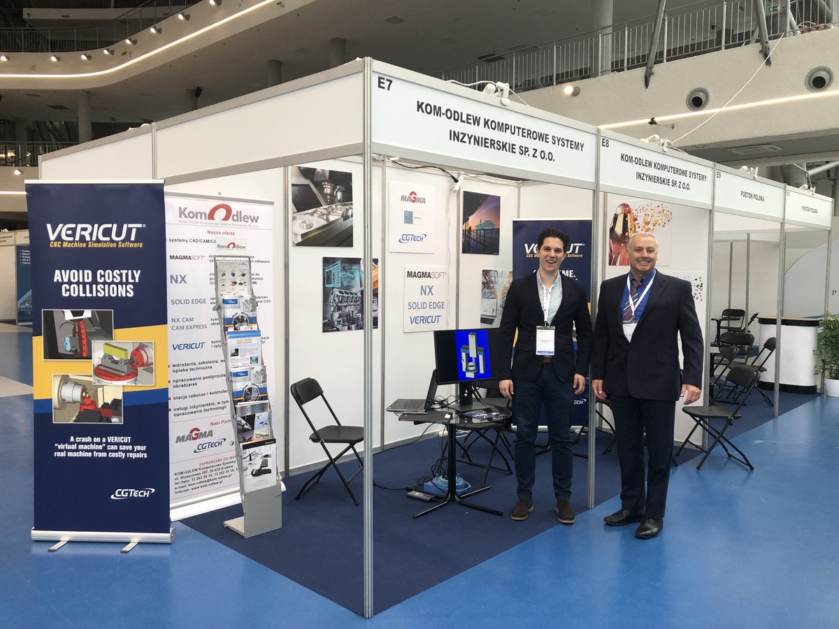 VERICUT_CGTech's tweet image. Check us out a the Aerospace and Defense meetings in Rzeszow, Poland all this week and find out how VERICUT can save you time, money and maximize you CNC efficiency #VERICUT #CNCsimulation #aerospace #manufacturing