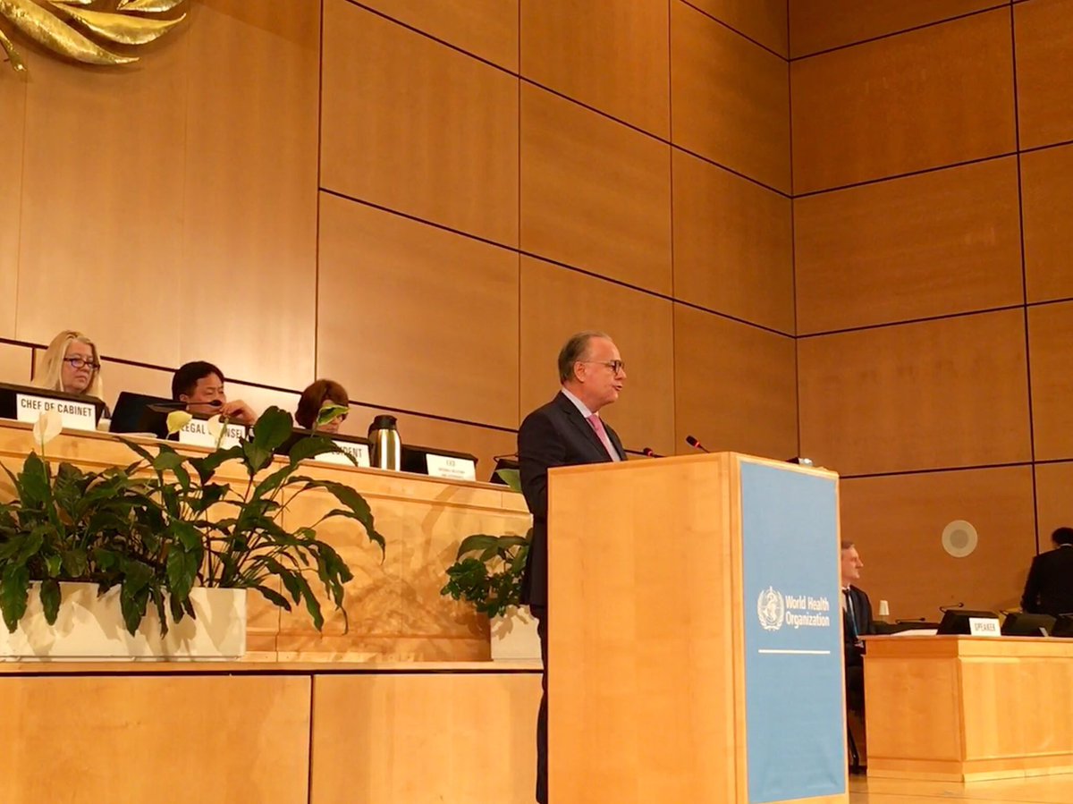 ChileONUGinebra's tweet photo. Ministro de Salud 🇨🇱 Santelices @ESantelicesC interviene en la 72 Asamblea Mundial de la Salud "es necesario un cambio de paradigma que reconozca la importancia de proponer estrategias, políticas y programas destinados a abordar la salud de las personas mayores" #AMS72 #WHA72 https://t.co/BiT0Agsh6y