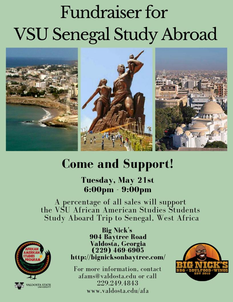 VSU_AFAMS's tweet photo. They held their own fundraisers. Borrowed from family &amp; friends. Applied for &amp; won scholarships to pay for flights &amp; credit hours. They still need a little more to close the gap. The Dine and Donate at @bignicksbaytree for @VSU_AFAMS will help make it happen. 🇸🇳🇸🇳🛫🛫 https://t.co/2dPRplHPBc