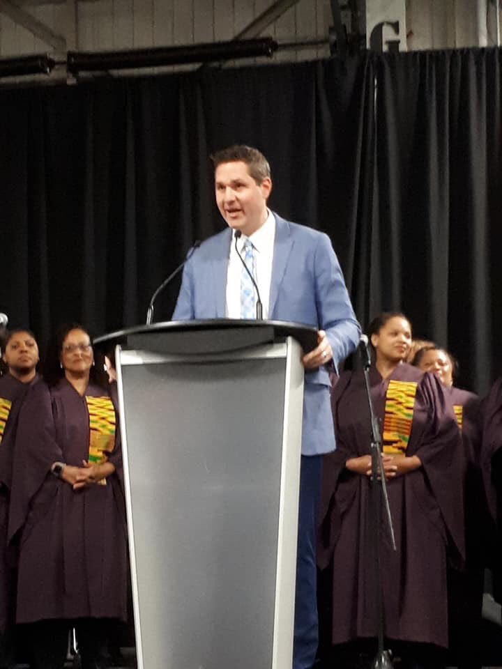 SH_BordenColley's tweet photo. Nova Scotia Mass Choir had the honour this morning to sing at the 39th Nova Scotia Leadership Prayer Breakfast at the Cunard Centre in Halifax. All photo credits: Rod Bezanson. @NSMassChoir @NSLPB @therealLJA https://t.co/TXmcaIWEIQ
