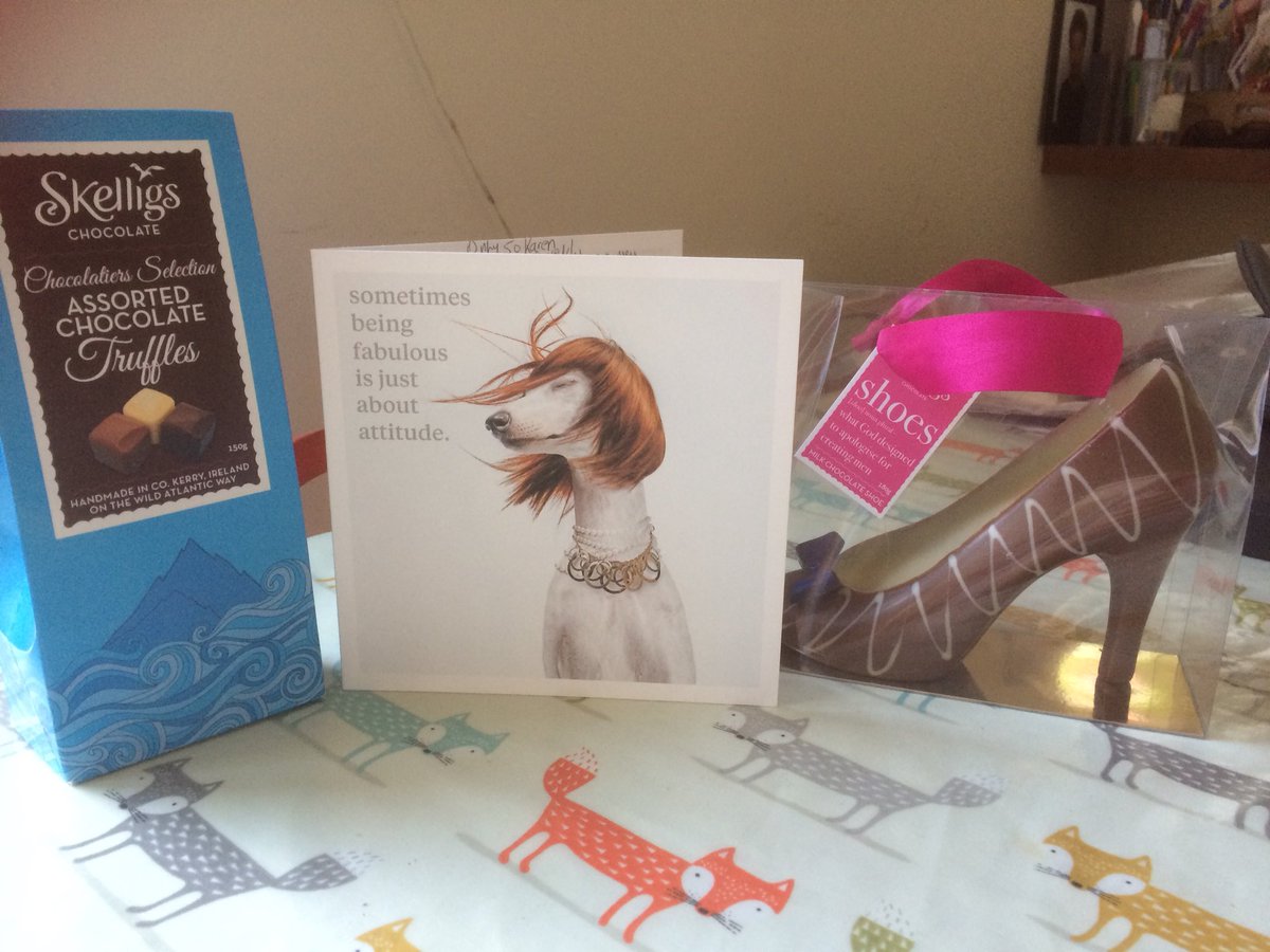 karenkiernan's tweet photo. I work with the nicest, kindest, most thoughtful, amazing people. Such lovely presents from my colleagues on staff as well as the Board of @1familyireland #finally50 https://t.co/HOfLNhJoTH