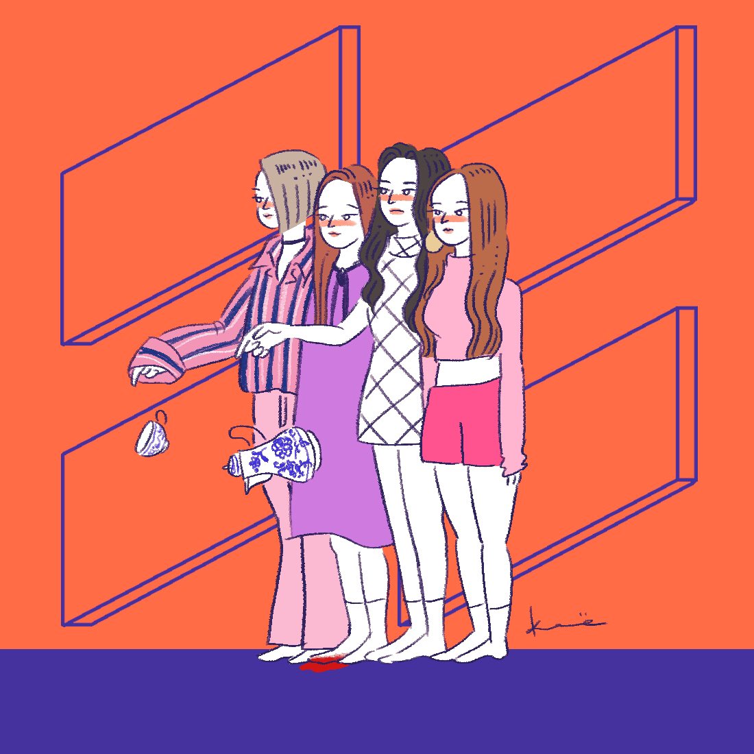 Kame F X 4 Walls Fx Fanart 4walls Amber Luna Victoria Krystal Illust Illustration Illustrator Art イラスト