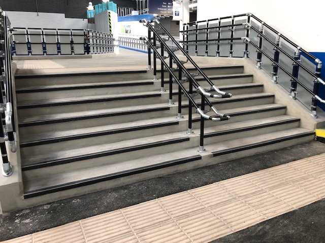 DMCContractsLtd's tweet photo. A further milestone achieved by DMC at Euston Station as ramp 2 of 3 is opened successfully, on time and safely. As well as screeding and stair work completed a head of schedule!  

#DMCContractsltd #tiling #screeding #London #Station #Euston #tiles #completed  #ramp #screed https://t.co/JNKDSEJsrD