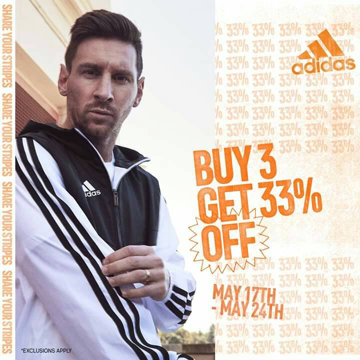 adidas buy 3 get 33 off