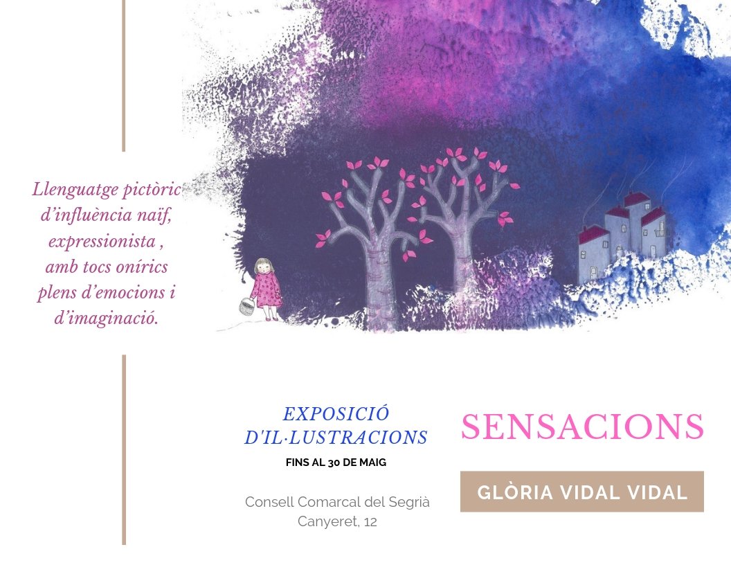 SegriaCultura's tweet photo. Fins al 30 de maig podeu visitar l'exposició "Sensacions”de l'artista Glòria Vidal a la seu del @CCSegria 
Són 24 obres sobre paper utilitzant tècniques  mixtes: acrílics, tintes, grafit,  llapis de colors, aquarel·les,  retoladors, monotip i collage.
Un goig pels sentits! https://t.co/5EMTLKIejA
