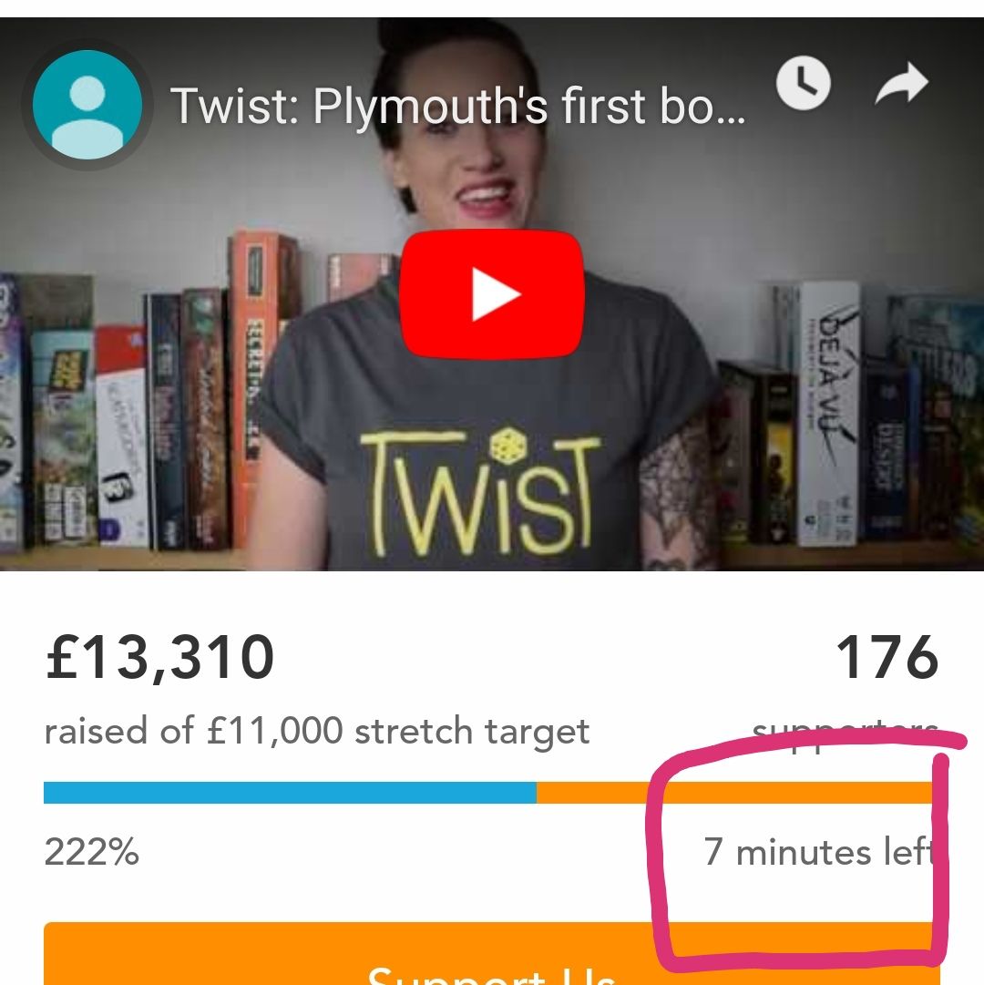 IT'S SO NEARLY DONE...
You literally have minutes if you want to pledge... I'm wondering who will be the last and how fine they'll cut it. Just had a pledge 7 minutes before closing!!
