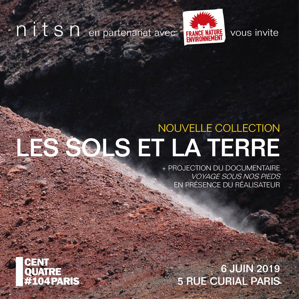 C'EST OFFICIEL ! 
 <a href="/FNEasso/">📦🦋 France Nature Environnement</a> rejoint l’écosystème nitsn, et pour l’occasion l’équipe organise une soirée à laquelle vous êtes tous invités.🎉🎉🎉. 
Rendez vous le 6 juin au CENTQUATRE Paris.
eventbrite.fr/e/billets-nits…