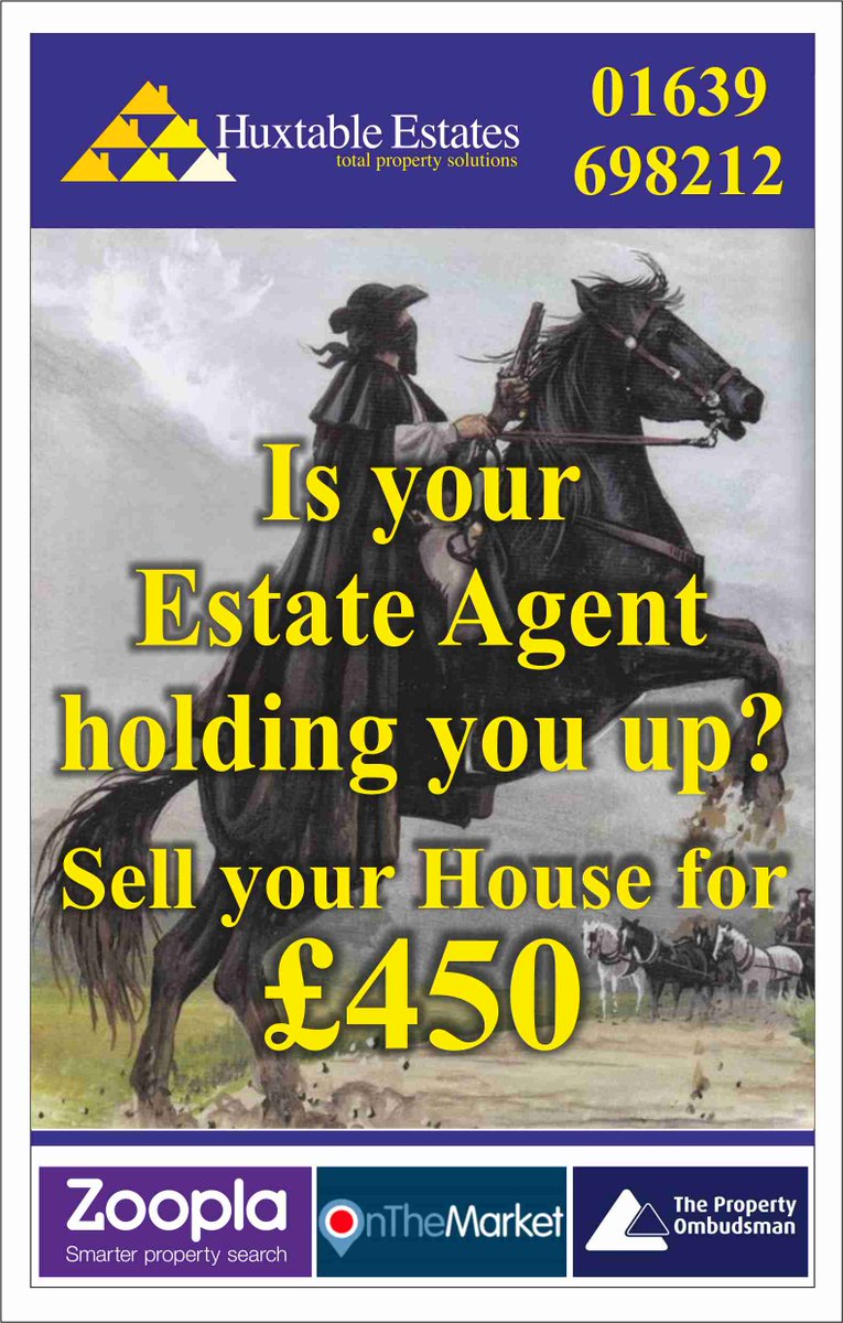 HuxtableEstates's tweet image. Is your Estate Agent holding you up? Choose how you sell your property from £450 @huxtableesates 01639 698212