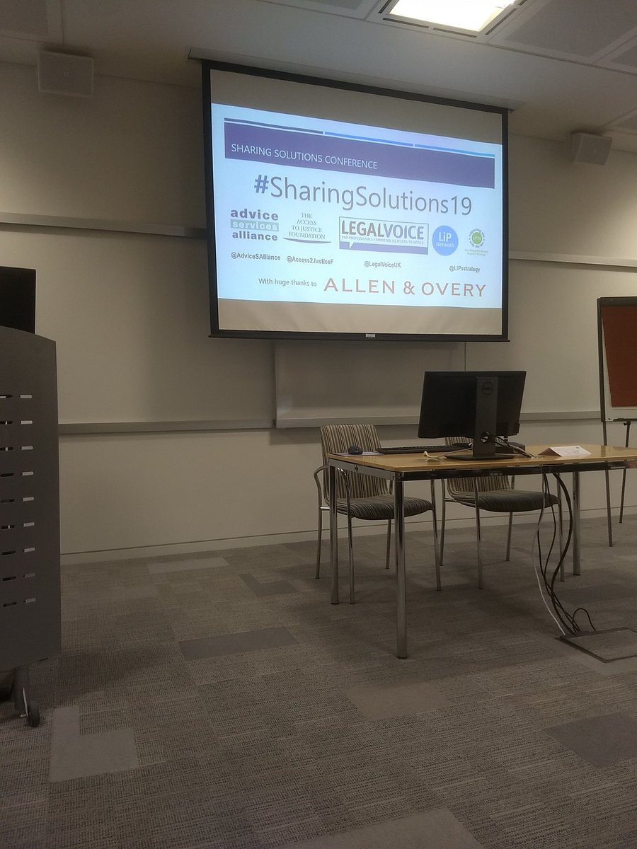 jiharper's tweet photo. Delighted to be at the Sharing Solutions Conference for @LexisNexisUK, talking about #legaltech for the free legal advice sector. Looking forward to learning from all here!
Kudos to @AdviceSAlliance, @Access2JusticeF, @LegalVoiceUK & @LiPsstrategy.
#B4ROL #SharingSolutions19 https://t.co/icVfdAIzD2