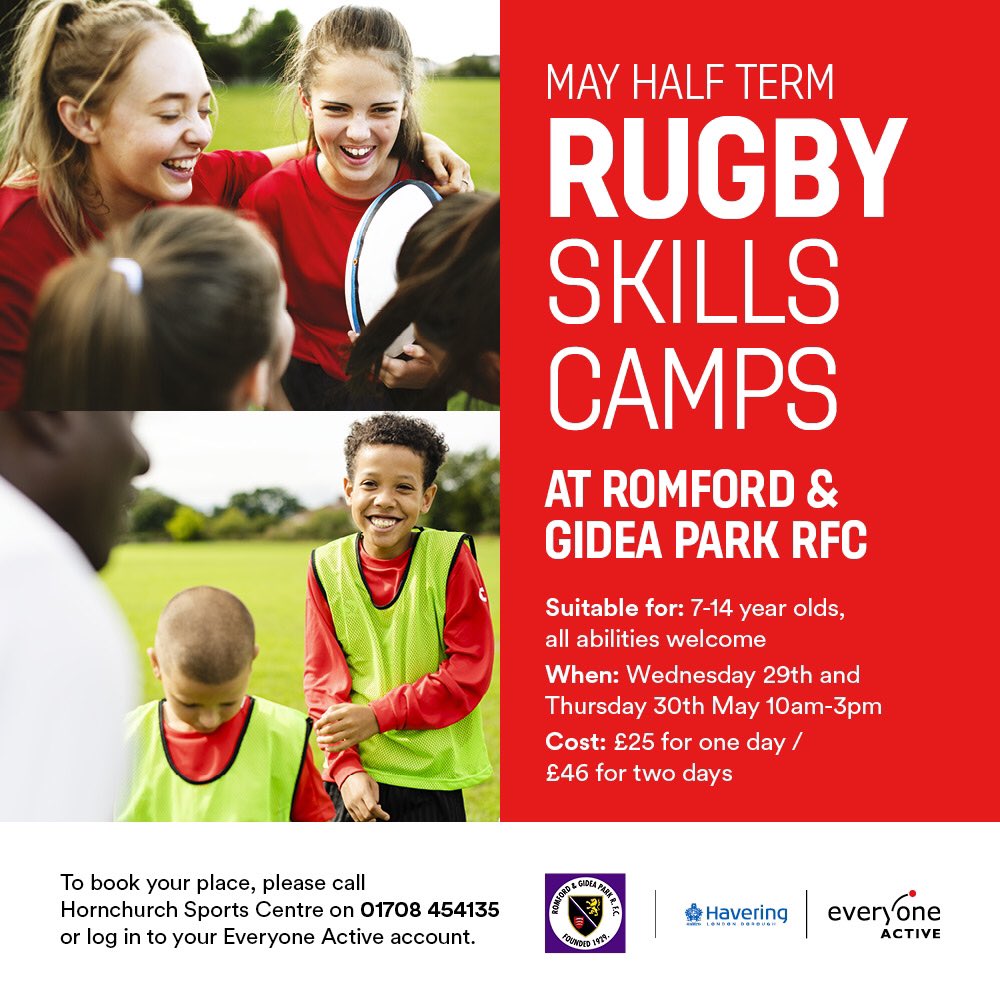 This half term register now for two days of fun filled action packed rugby